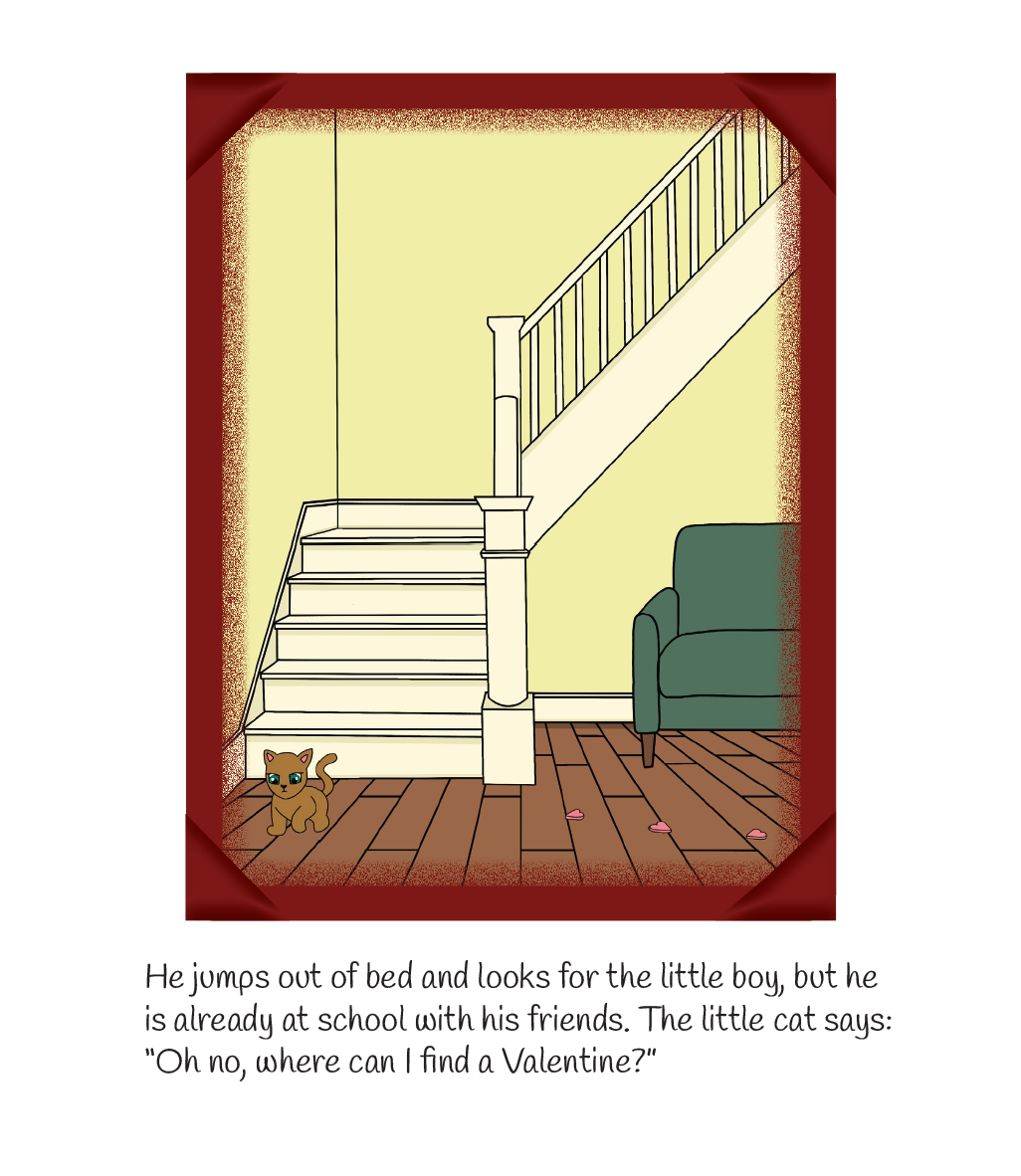 The little cat is looking for a Valentine - Reader