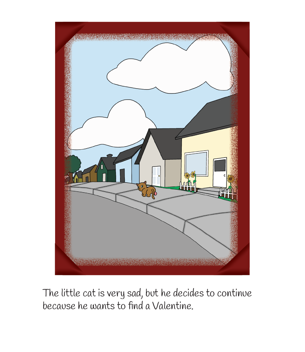 The little cat is looking for a Valentine - Reader