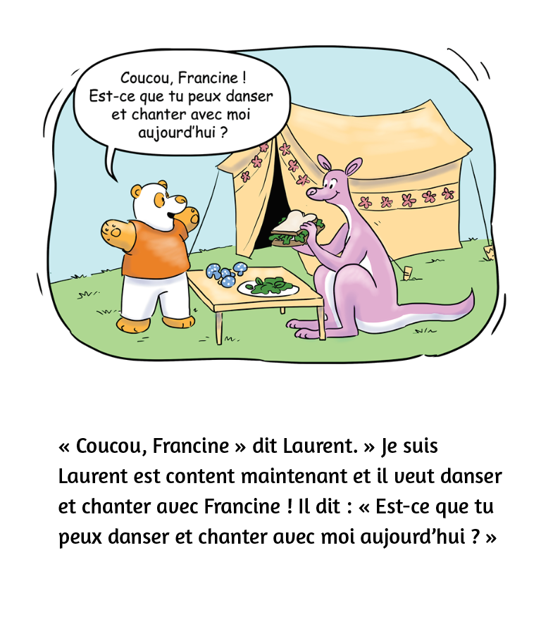 Laurent, le panda, danse et chante avec ses amis - Reader