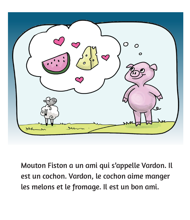 Mouton Fiston et son ami,  Verdon, le cochon - Reader