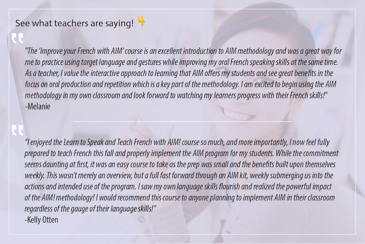 Improve your French language skills while learning to teach with AIM ...